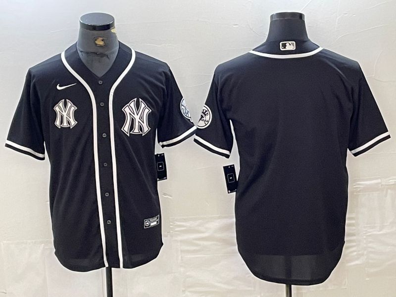 Men New York Yankees Blank Black Second generation joint name Nike 2024 MLB Jersey style 2